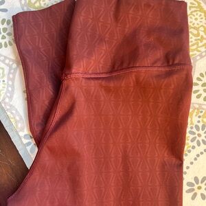 Nike Maroon Patterned Leggings